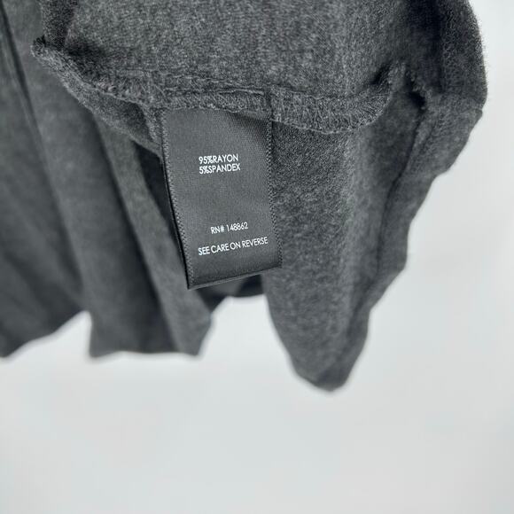 Torrid Gray Button Front Midi Dress Soft Tab Sleeve Pockets Womens Size 2 (2x) - Picture 7 of 12